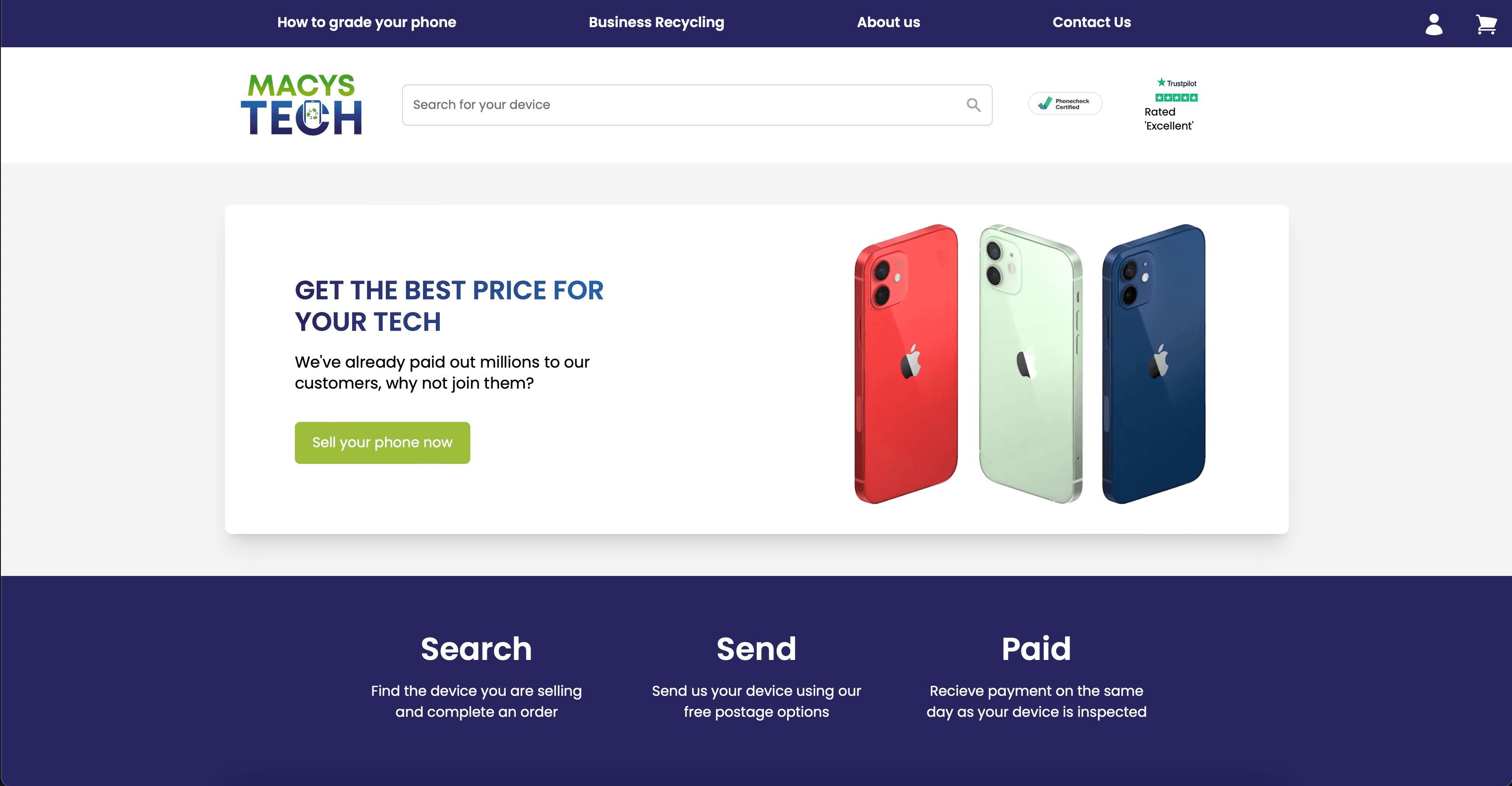 Macys Tech Recycling Website