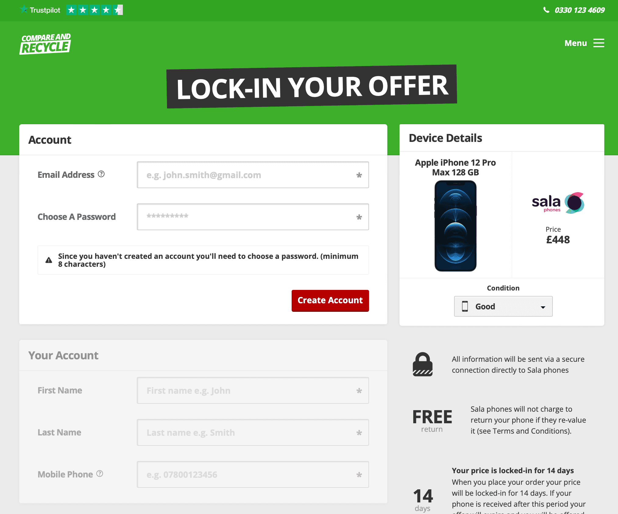 Compare and Recycle Order Form