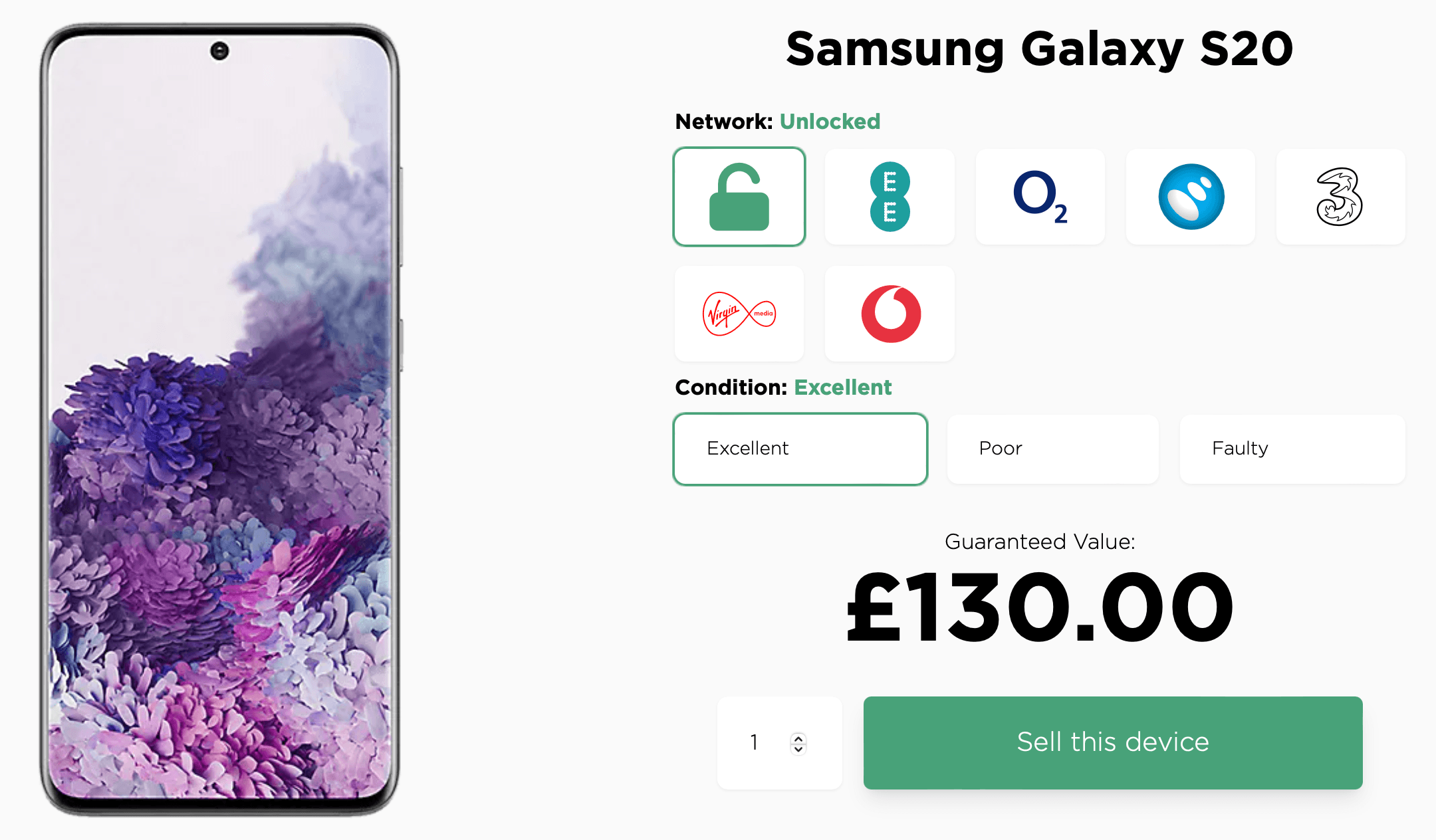 Customer-facing interface of recycling website